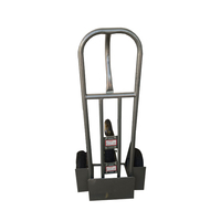 Carretilla de Mano Industrial Plegable de Cuatro Ruedas con Manija Tipo P, Capacidad de 250 kg, para Subir Escaleras, con Recubrimiento en Polvo