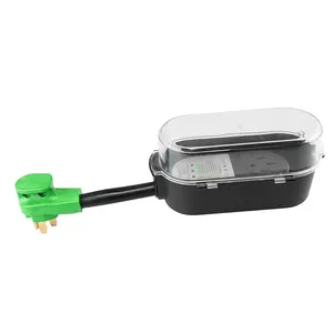 S2003 rv protetor de surge 50 amp com luz indicadora led, 4200 joulas, preto rv protetor de sobrecarga cabo de energia rv