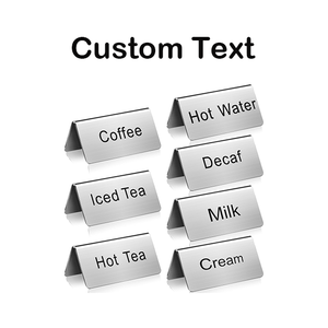 Insegna Professionale Personalizzata in Acciaio Inox per Caffè e Tè - Espositore per Bevande con Stampa UV Impermeabile per Esterni - Product Image 2