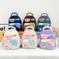 Sac à dos scolaire pour enfants, petit sac à dos léger à double bandoulière, mignon, enfantin, simple et décontracté