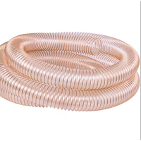 Tuyau flexible en PU, tuyau accordéon, grand diamètre, transparent, anti-poussière, tuyau en acier pour l'utilisation en conduite