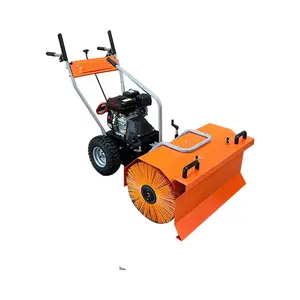 Small Walk-Behind Sidewalk Snow Sweeper Gas Snow Blower Machine