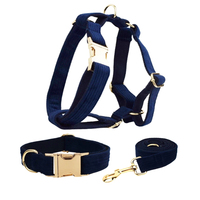 Collier et laisse pour chien en velours côtelé, design classique PUPE, accessoires personnalisés, ensemble de harnais pour chiot, motif à carreaux, boucle en métal