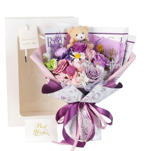 Luxury Soap Rose Bouquet <b>Artificial</b> Menta Rose <b>Flower</b> Elegant Birthday Gift - Product Image 2