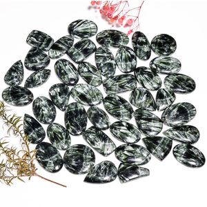 Precio al por mayor, piedra preciosa de serafinita de alta calidad, piedra suelta, cristal de alta calidad, cabujón de serfinita curativa para joyería - Product Image 1