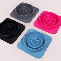 Bol à nourriture pour chien anti-étouffement écologique Bol à nourriture lentement alimenté en silicone avec ventouse