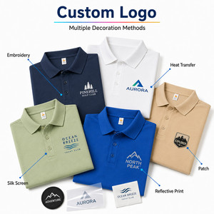 Polo de performance unisexe 180G avec logo personnalisé, 100% polyester, séchage rapide, respirant, uniforme d'équipe de golf, vente en gros, 16 couleurs, beige - Product Image 2