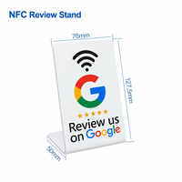 Support de signalisation personnalisé en PVC NFC213 215 pour avis Google, avec code QR, adhésif, étanche, paiement sans contact, signalisation de commentaires, service café