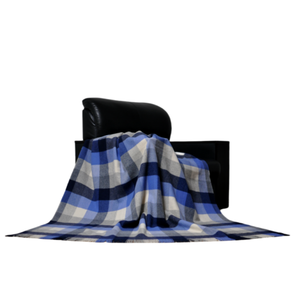 Manta de Lana Raschel BLUE PHOENIX, 100% Lana, Diseño a Cuadros, Lujosa, Personalizada, Acogedora, Suave, Cálida para Invierno, <span class=keywords><strong>Mora</strong></span> - Product Image 1