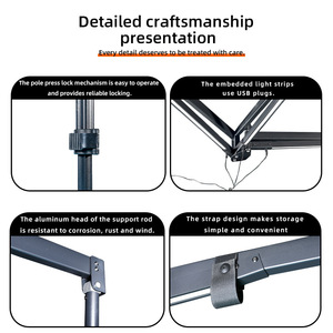 <span class=keywords><strong>Toldo</strong></span> Lateral para Auto de Aleación de Aluminio de 180 Grados, Triangular, Protección Solar y Contra Lluvia, <span class=keywords><strong>con</strong></span> Índice de Impermeabilidad de 3000 mm - Product Image 2