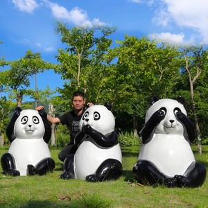 Escultura de <span class=keywords><strong>Panda</strong></span> de Resina Personalizada para Decoración de Parques, Figura de <span class=keywords><strong>Panda</strong></span> de Tamaño Real, Estatua de <span class=keywords><strong>Panda</strong></span> de Fibra de Vidrio - Product Image 3