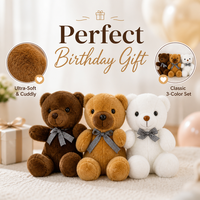 Ours en peluche avec écharpe en soie, rembourrage en coton PP, cadeau pour nouveau-né