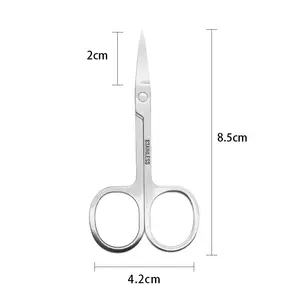 Chuyên Nghiệp Thép Không Gỉ Lông Mày Lớp Biểu Bì Móng Tay Nghệ Thuật Kéo Thẳng Cong Ưa Thích Thiết Kế Mịn Thêu Làm Móng Tay Sắc Nét - Product Image 1