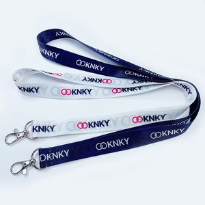 Wholesale <b>Custom</b> Logo Heat Transfer Tear Resistant Polyester <b>Keychain</b> Lanyard Woven Nylon Material Hook Promotional Music Event - Product Image 1