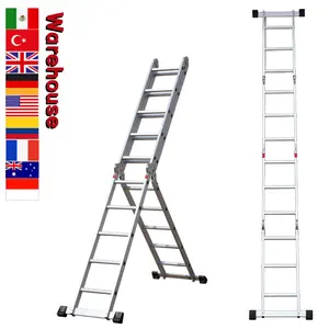 5 foot aluminium 6 step multipurpose articulating foldable ladder for home suppliers