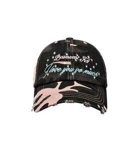 Gorra de Béisbol Deportiva Vintage de Sarga Desgastada con Camuflaje Rosa y Negro, Estilo Americano, Bordada con Flecos, Unisex, Tipo Dad Hat - Product Image 3
