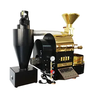 Semi Automatic Copper 1kg 2kg Fluid Bed Coffee Roaster Small Loring 500g Air Commercial Coffee Roasting Machine for Sale