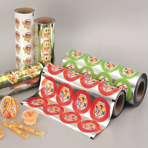 ฟิล์มปิดฝาแบบลอกออกง่าย พิมพ์โลโก้ได้ตามต้องการ สำหรับอาหาร เกรดโพลีเอทิลีนเคลือบพ<span class=keywords><strong>ลา</strong></span>สติก สำหรับปิดผนึกแก้วเยลลี่ - Product Image 1