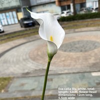 Fabrieks prijs grote maat handgemaakte Europese stijl Calla Lelie Real Touch voor tafeldecoratie witte bruiloft bloemstuk