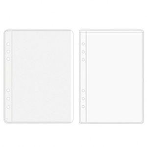 Mini <b>A5</b>/A6/A7 <b>Ring</b> <b>Binder</b> Pouch Frosted PVC Transparent Card Bag Waterproof Cash Envelope Folder Pattern Zipless Loose Leaf - Product Image 1