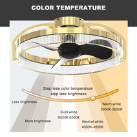 Ventilateur de plafond de lustre de conversion de luxe moderne avec télécommande rétractable de lumières de LED pour le salon chambre à coucher
