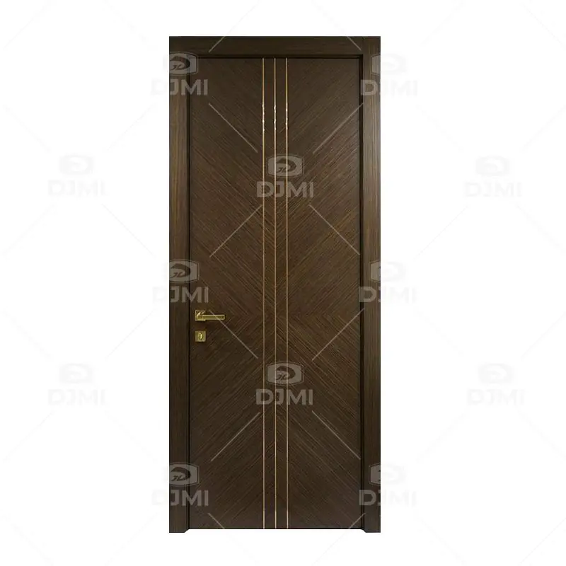 Puerta de madera maciza compuesta, suministro directo de fábrica, para Interior de dormitorio, apartamento, puertas de madera