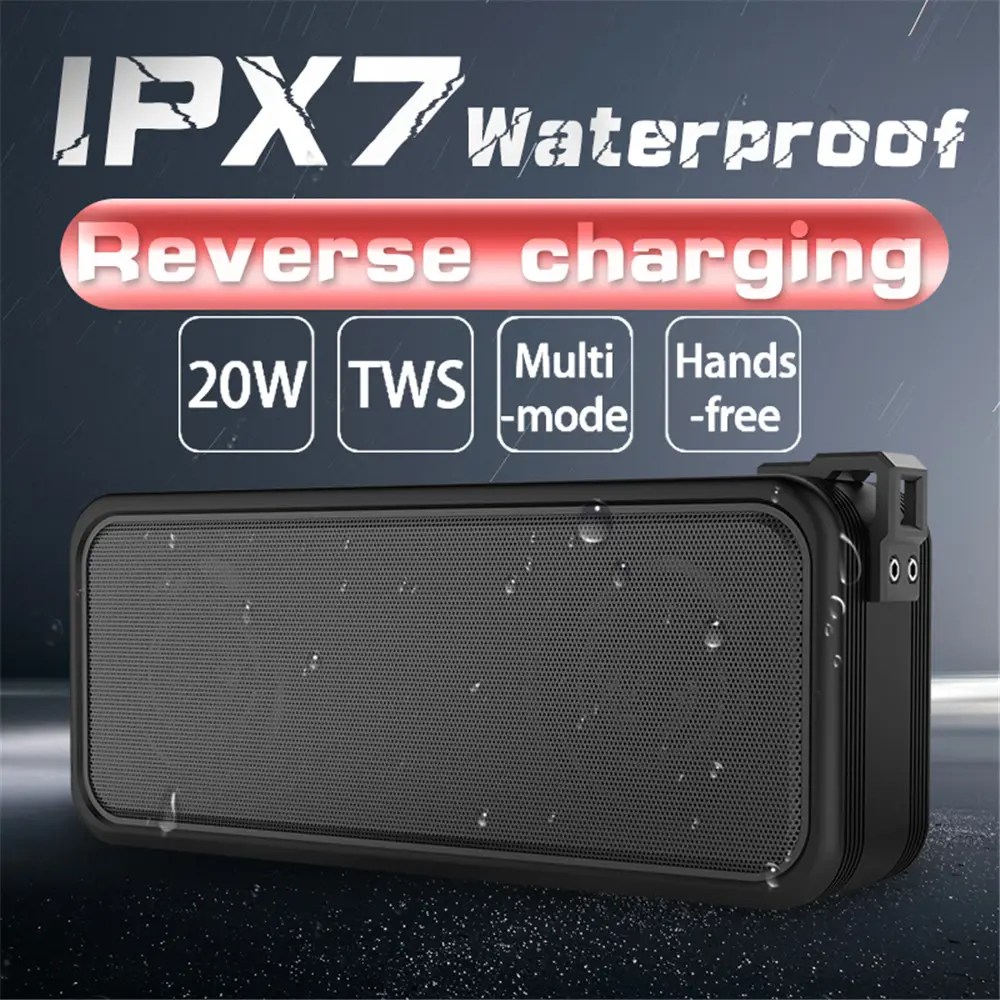 Cyboris 20W IPX7 Waterproof blau zahn V 4.2 Speakers Subwoofer power bank Super batterie lebensdauer TWS Wireless verbinden