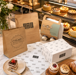 Juego de Papel para Envolver <span class=keywords><strong>a</strong></span> Prueba de Grasa, Caja para Pastel, Vaso de Papel y Bolsa de Papel Kraft Ecológico Reciclable y Biodegradable con Logotipo Personalizado para Panaderí<span class=keywords><strong>a</strong></span> para Llevar - Product Image 2