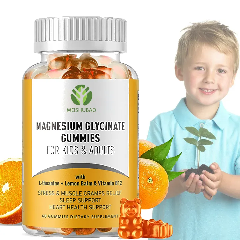 Grosir suplemen makanan magnesium glycinate gummies magnesium citrate gummies magnesium kompleks gummy untuk anak-anak