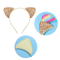 Diademas de Orejas de Gato de Algodón Brillante y Ligero LRTOU al por Mayor, Accesorios Diarios para Fiestas, Adornos Encantadores para el Cabello para Mujeres