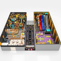 Équipement de centre de divertissement familial intérieur commercial directement de l'usine : piste de karting, zone de jeux souples, toboggans, parc de trampolines