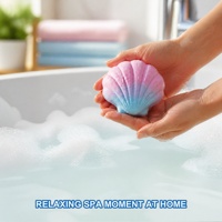Bombe de bain naturelle à la rose, boule effervescente, parfum sucré, coffret cadeau de bain spa pour tous types de peau, OEM ODM 70g