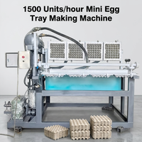 Máquina Moldeadora de Bandejas para Huevos de Papel Eléctrica Personalizable, Modelo PT4-1, Capacidad 1500 Unidades/hora, Mini Máquina para Fabricar Bandejas de Huevos