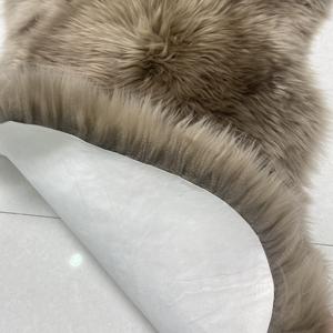 100% laine de zélande fait à la main cheveux longs tapis en <span class=keywords><strong>peau</strong></span> de mouton coloré Double tapis en <span class=keywords><strong>peau</strong></span> d'agneau pour la maison salon chambre haut Rectangle couloir - Product Image 6