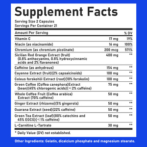 Cápsulas Quemagrasas OEM ODM con Extracto de Granos de Café Verde, Apoyan el Metabolismo, el Apetito, los Niveles de Energía y el Rendimiento Físico - Product Image 6