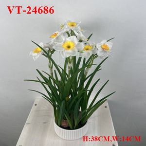 2025 NEWEST POLYESTER <b>ARTIFICIAL</b> REAL TOUCH <b>DAFFODIL</b> POT - Product Image 6