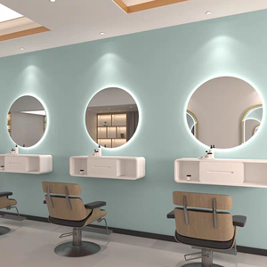 กระจก LED ทรงกลมแบบกำหนดเองสำหรับร้านเสริมสวย ติดผนัง แสงพื้นหลัง HD ป้องกันการแตก สำหรับโครงการเชิงพาณิชย์ - Product Image 5