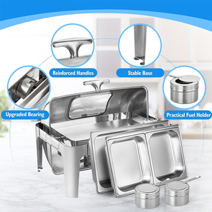 Chauffe-Plat de Luxe Économique en Acier Inoxydable pour la Restauration Professionnelle – Maintien au Chaud des Aliments - Product Image 3