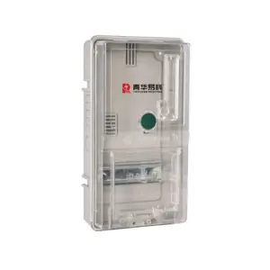Personalizado ABS IP65 al aire libre impermeable monofásico plástico transparente caja de distribución eléctrica caja de medidor de energía