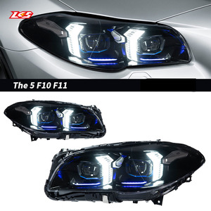 Fari Full LED per BMW Serie 5 F10 F11 F18 2011-2017, Aggiornamento Stile 2025, Luci di Segnalazione DRL, Luci Abbaglianti e Anabbaglianti, Temperatura Colore 6000K - Product Image 1