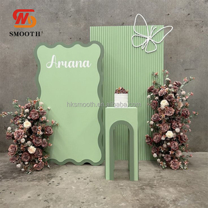 SMOOTH Luxury Wedding Event Stage Decorations Green Plinth <b>Stand</b> Wedding <b>Backdrop</b> Acrylic Centerpieces for Party Events - Product Image 1
