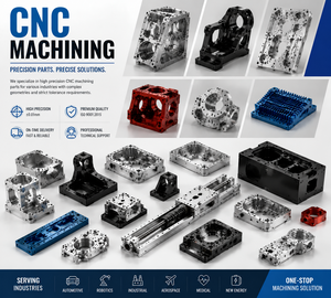 Piezas Mecanizadas por CNC Personalizadas, Servicios de Torneado y Fresado de Precisión de 5 Ejes para Piezas de Aluminio y Acero Inoxidable Mecanizadas por CNC - Product Image 1
