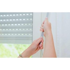 Sangle de volet roulant en coton de 5,5 m - Blanc/Gris - Product Image 3