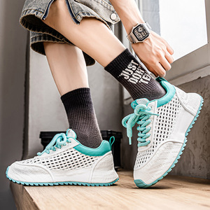 Nouvelles Chaussures Décontractées pour Hommes JFXSHOES Tendance Mode Premium à Lacets Respirantes en PU avec Doublure en Coton et Semelle Extérieure en PVC à Motif Imprimé - Product Image 6