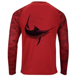 Sublimación personalizada impresión hombres <span class=keywords><strong>Upf</strong></span> 50 + manga larga pesca camisa Camo camisas protección solar secado rápido pesca desgaste Jersey - Product Image 3