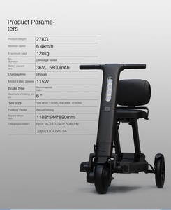 Scooter de mobilité pliable, aide aux déplacements des personnes âgées, utilisation courte durée pour les jeunes - Product Image 1