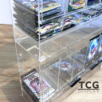 Présentoir en acrylique empilable TCG à 6 emplacements pour boosters, idéal pour les boosters Pokémon 151, avec protection UV