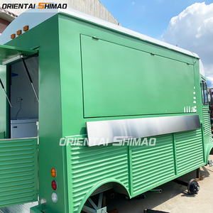 Grand camion de café, camions de restauration BBQ, remorque alimentaire mobile rétro, cuisine USA, climatiseur, camion de restauration rose entièrement équipé - Product Image 6