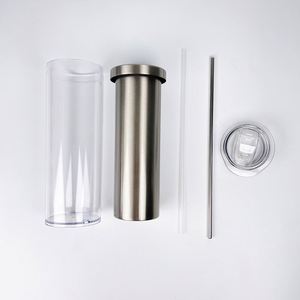 Vasos de Acero Inoxidable Blancos de 20 oz para Sublimación, con Purpurina, Estilo Bola de Nieve, Preparados Parcialmente, con Tapas Deslizantes - Product Image 4
