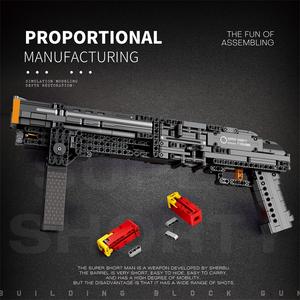 Pistolas de juguete de plástico en miniatura, modelo de Rifle, Kit de construcción, juguete educativo Unisex, Rifle de asalto Ww2, bloques de construcción de ladrillos de plástico - Product Image 5